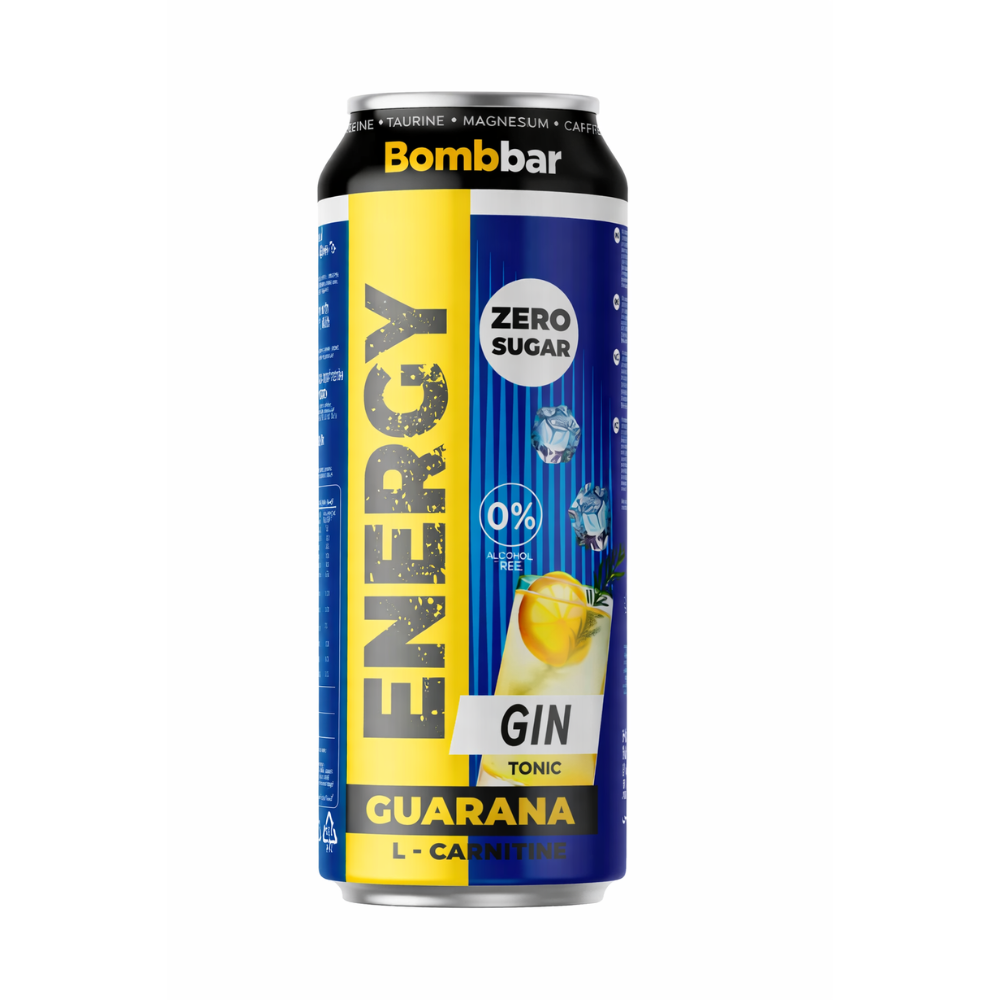 Напиток газированный BOMBBAR L-Карнитин с гуараной вкус Джин-То-Ник 450 мл