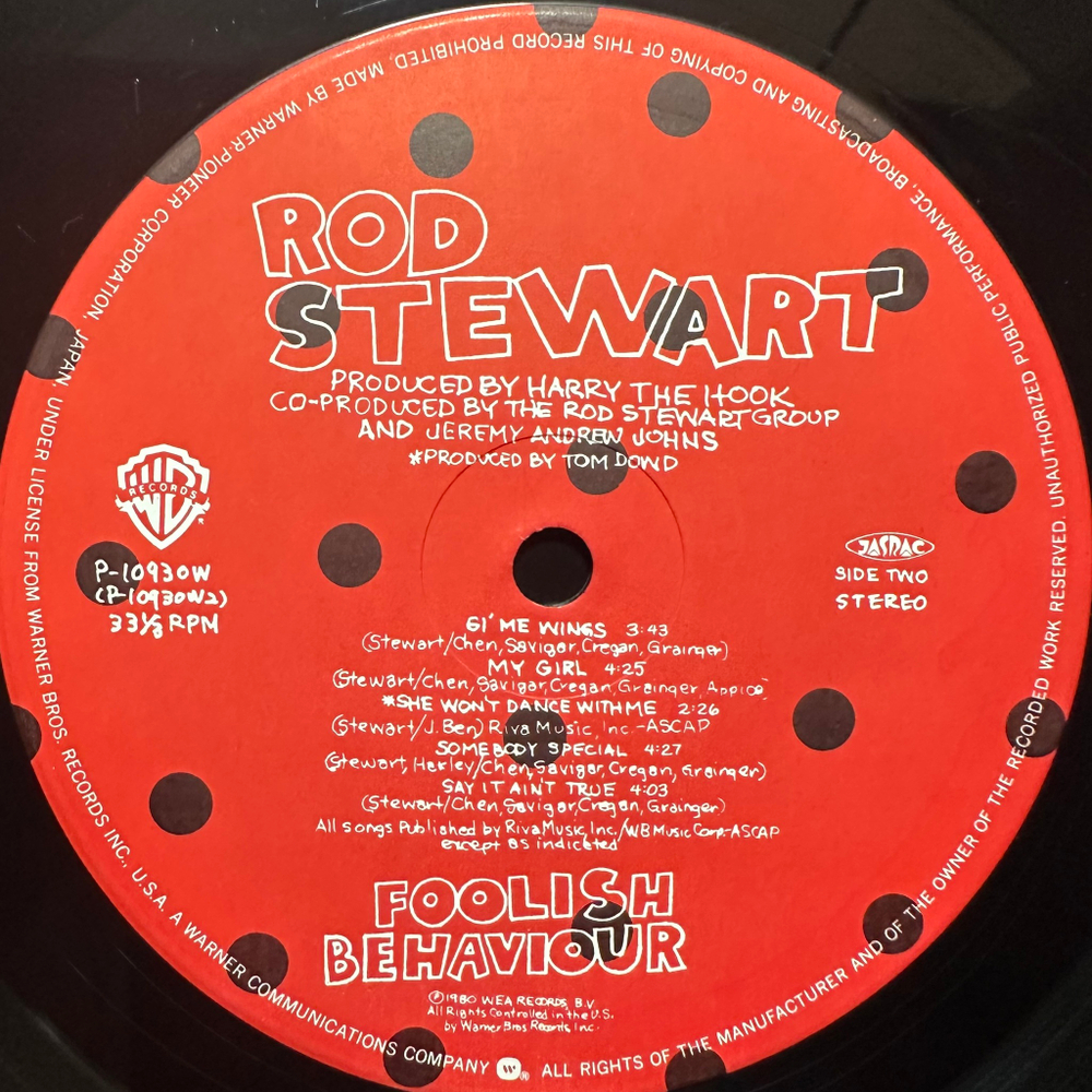 Rod Stewart - Foolish Behaviour (Япония 1980г.)