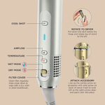 Набор для укладки и сушки волос 5 в 1 Shark Glam Ceramic & Air Styling and Drying System with FrizzFighter - Gold