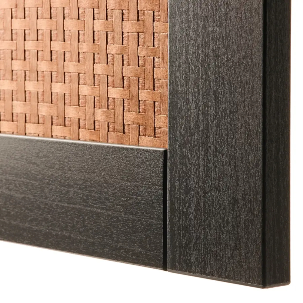 Комбинация для хранения ТВ - IKEA BESTÅ/BESTA, 190x42x240см, коричневый/черный, БЕСТО ИКЕА