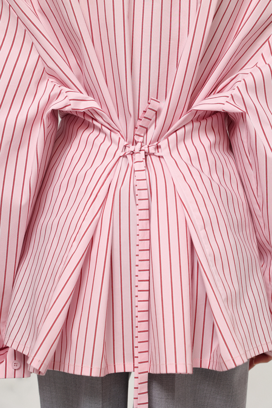 Рубашка в полоску с кантами