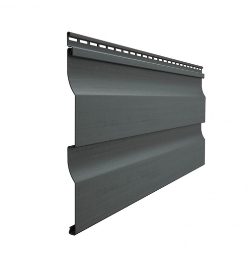 Сайдинг Виниловый Деке D4,5D PREMIUM Корабельный Брус Графит