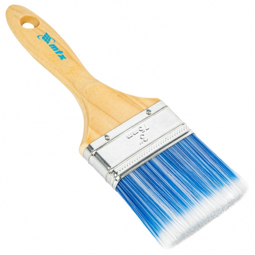 83073 Кисть плоская "Евро" 3", искусственная щетина 75мм, деревянная ручка  MTX