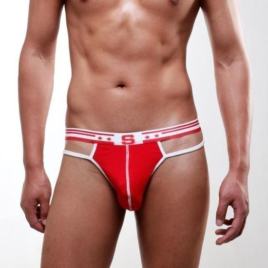Мужские трусы стринги красные Seeinner