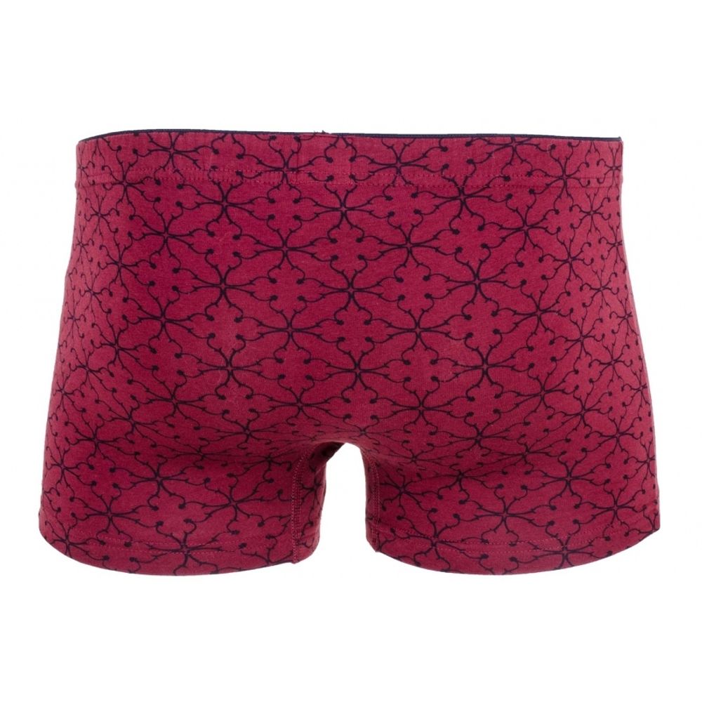 Мужские трусы боксеры бордовые с узором BUGATTI 50062/6061 425