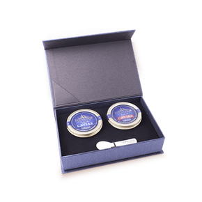 Подарочный набор с двумя видами чёрной икры, 2*50г