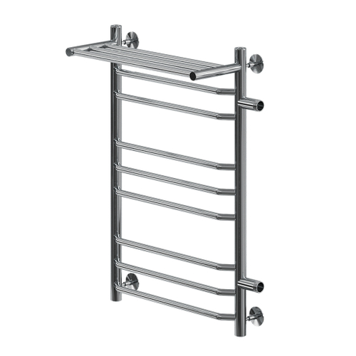 Полотенцесушитель MIXLINE MIRA  80х50х50 г2 (1'' НР, 8 перекладин + ПОЛКА, правое подкл) водяной