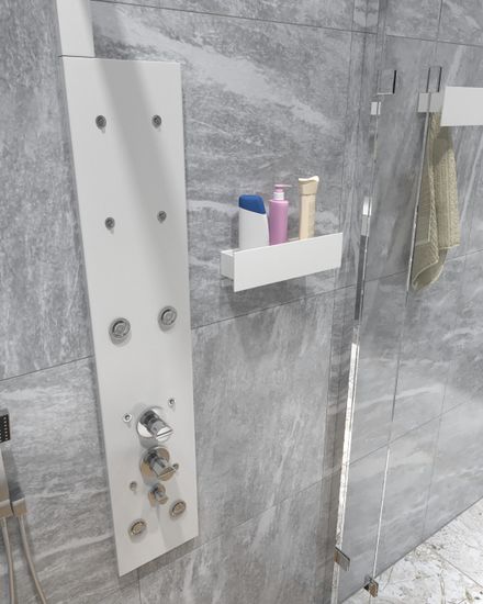 Полка-органайзер с одной секцией Loco 30 (нерж. белый)