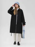 Плащ FOS Средней длины Женский Черный