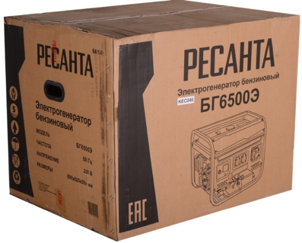 Генератор бензиновый Ресанта БГ 6500 Э