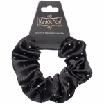 Резинка для волос атласная «DesignPRO», цвет черный, d-10см