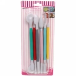 Инструменты для украшения тортов в наборе 8шт цветные