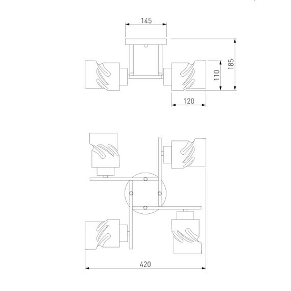 Потолочная люстра Eurosvet Hilari 30165/4 черный жемчуг