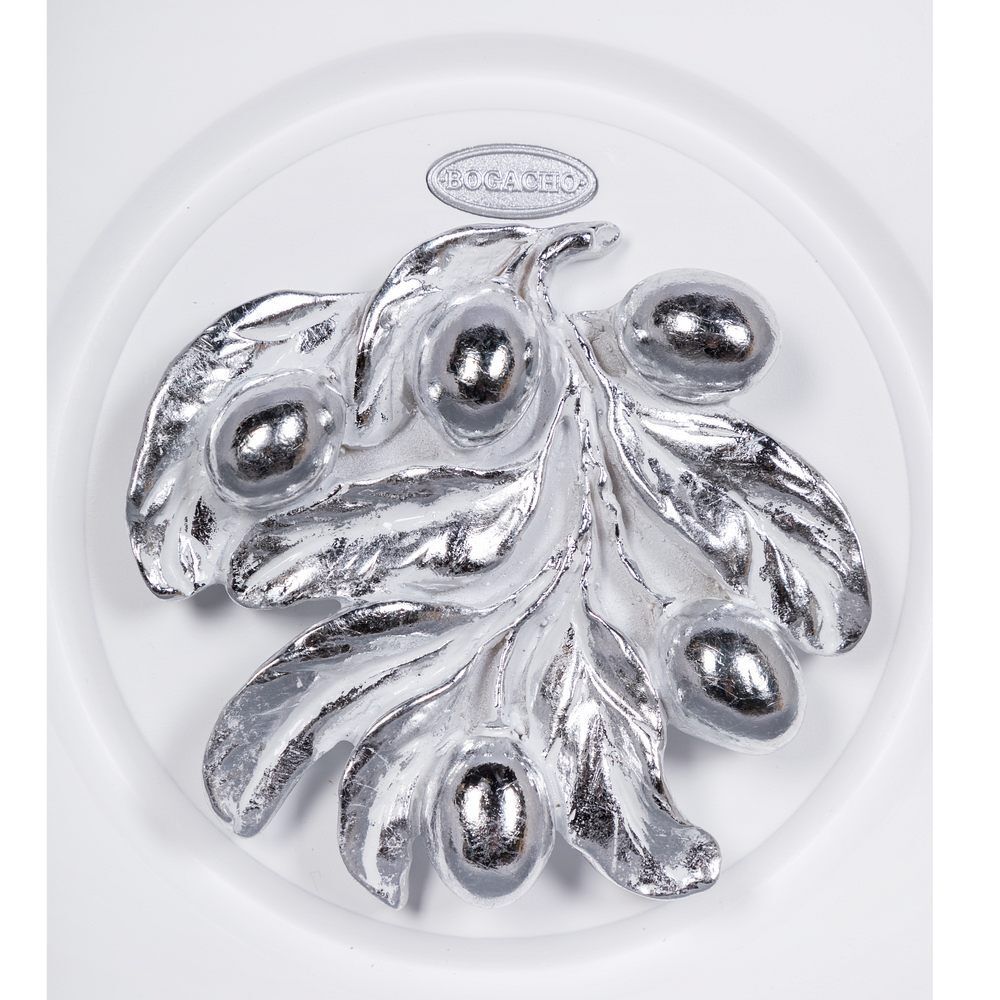 Полка ключница Oliva Branch (Олива Бранч) 2 Айс Античное серебро