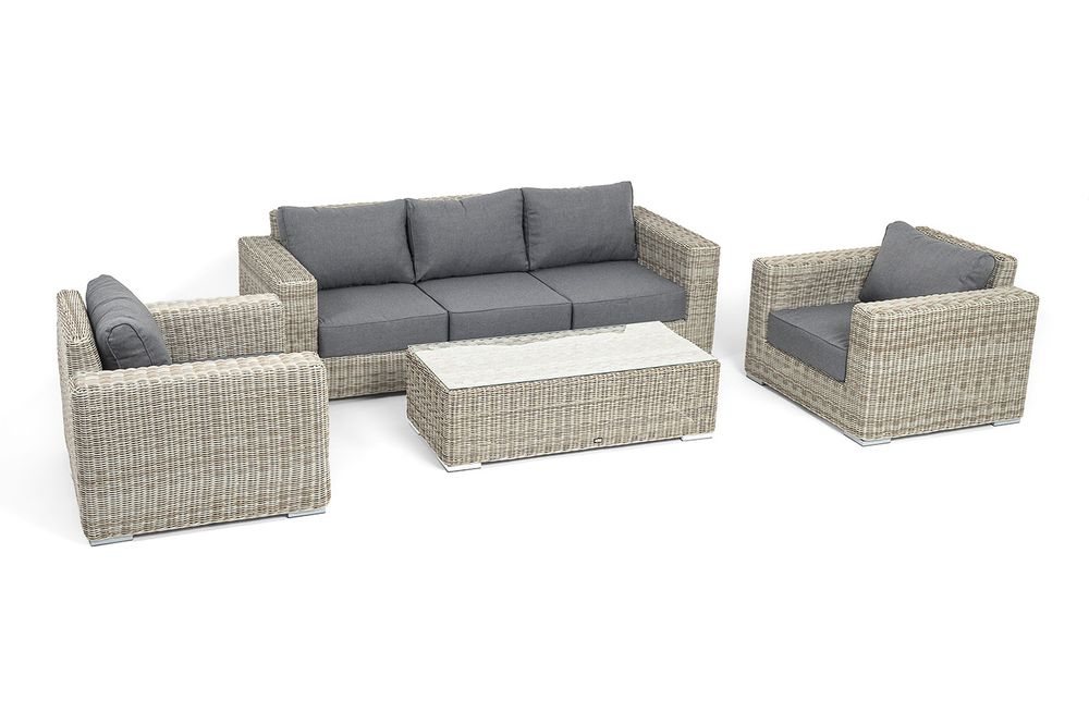 "Боно" лаунж-зона из искусственного ротанга, цвет бежевый