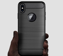 Чехол для iPhone XS Max цвет Black (черный), серия Carbon от Caseport