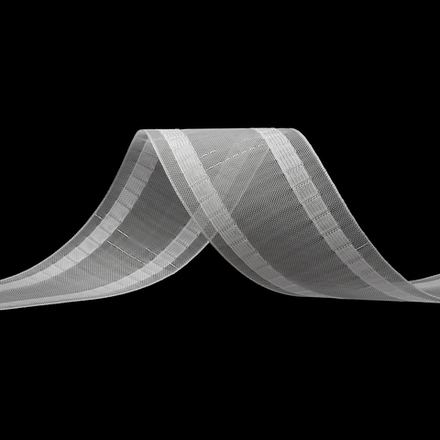 Шторная лента Oz-Is арт. 4365МР для шнура глайдера, коэф сборки произвольный, цвет прозрачный (ширина 77 mm)