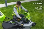 Газонокосилка аккумуляторная Greenworks LM221S Арт. 2519407UG, OPTIMUSTM, 82V, 56см, самоходная, бесщеточная, c АКБ 8Ач и ЗУ