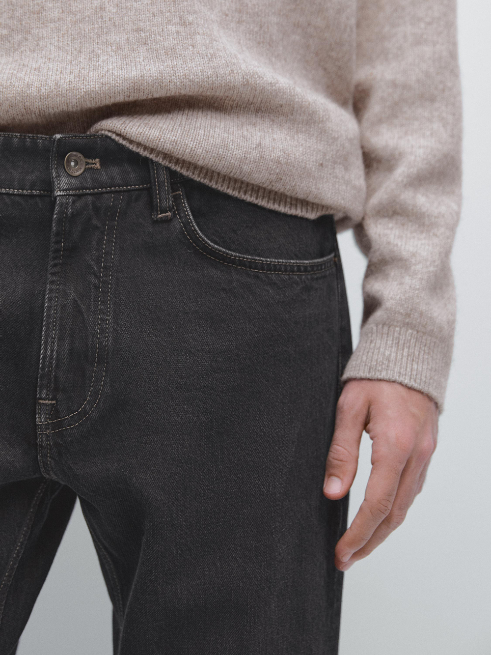 Massimo Dutti Джинсы зауженного кроя, синий