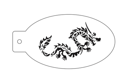 Трафарет для аквагрима овальный "Дракон" 7 на 13 см