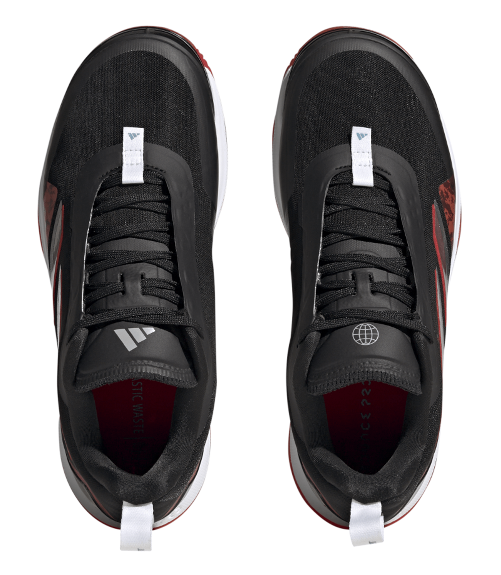 Женские теннисные кроссовки Adidas Avacourt Clay - core black/taupe met/better scarlet