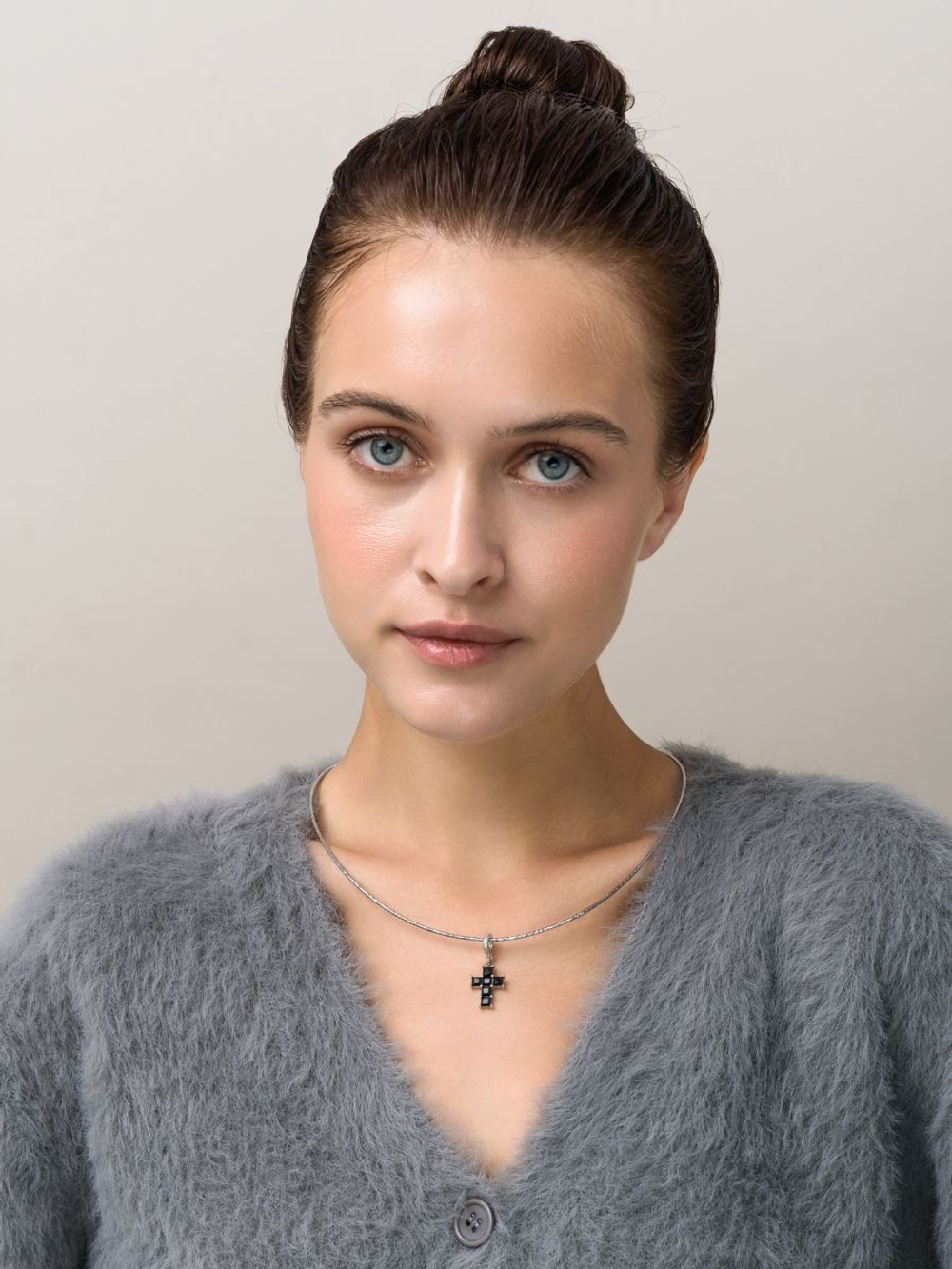 Чокер "Black Cross" Silver
