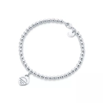 Браслет из серебра, 925 , Tiffany, с сердцем покрытым розовой эмалью💖 В наличии