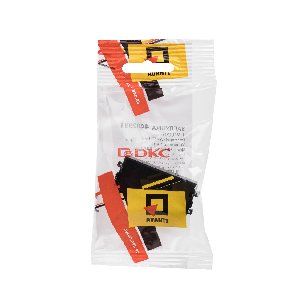 Заглушка модульная, "Avanti", "Черный квадрат", 1 модуль