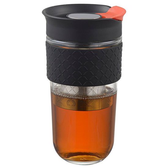 Кружка с ситечком Jaunt, 540 мл, черная