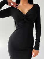 Платье Balnur 1952 длинное облегающее перекрученное на груди