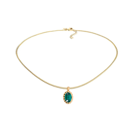 Колье Qudo TIVOLA UNICA big (G/P) Emerald 3 cm 420549
