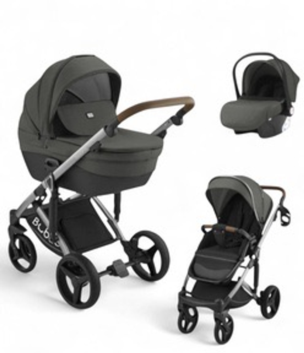 Коляска модульная 3в1 Bubago Rosano темно серый