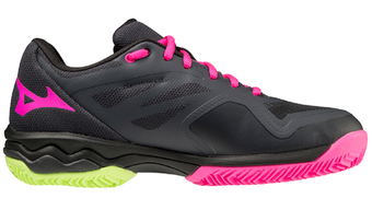 Женские  кросовки для Padel Mizuno Wave Exceed Light Padel - ebony/pinkglo/neolime