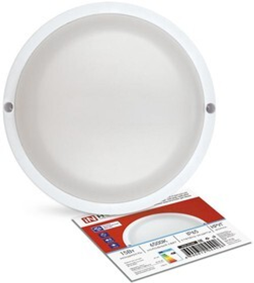 Светильник светодиодный герметичный СПП КРУГ 15Вт 6500К с оптико-акк.датчиком IP65