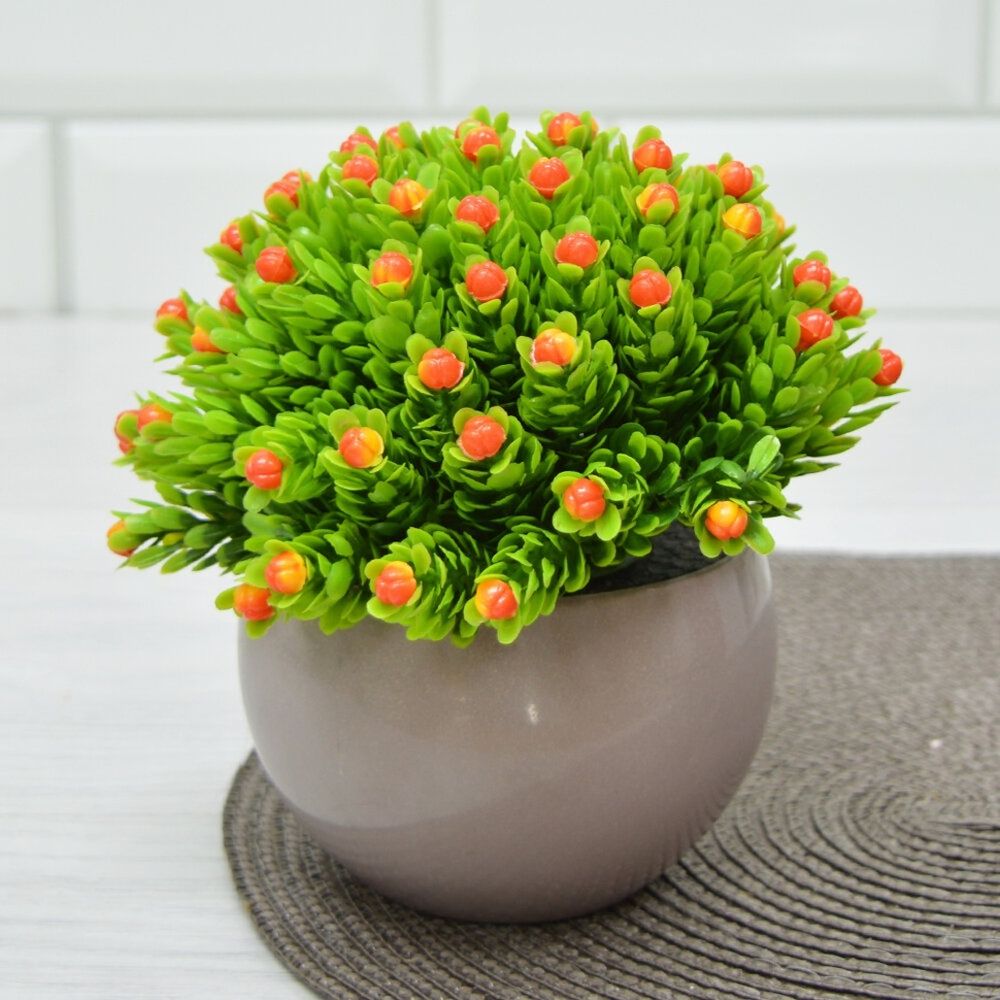 Цветы искусственные в кашпо, полистоун/PVC