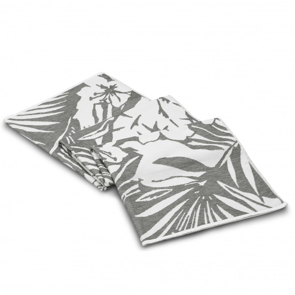 Полотенце пляжное 100x180 L'appartement Floral white/anthracite белый/темно-серый