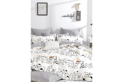 Постельное белье GoodNight Сатин Делюкс E214 с компаньоном 2 сп. с евро (с нав. 50х70)