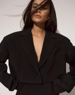 Укороченный жакет, Черный