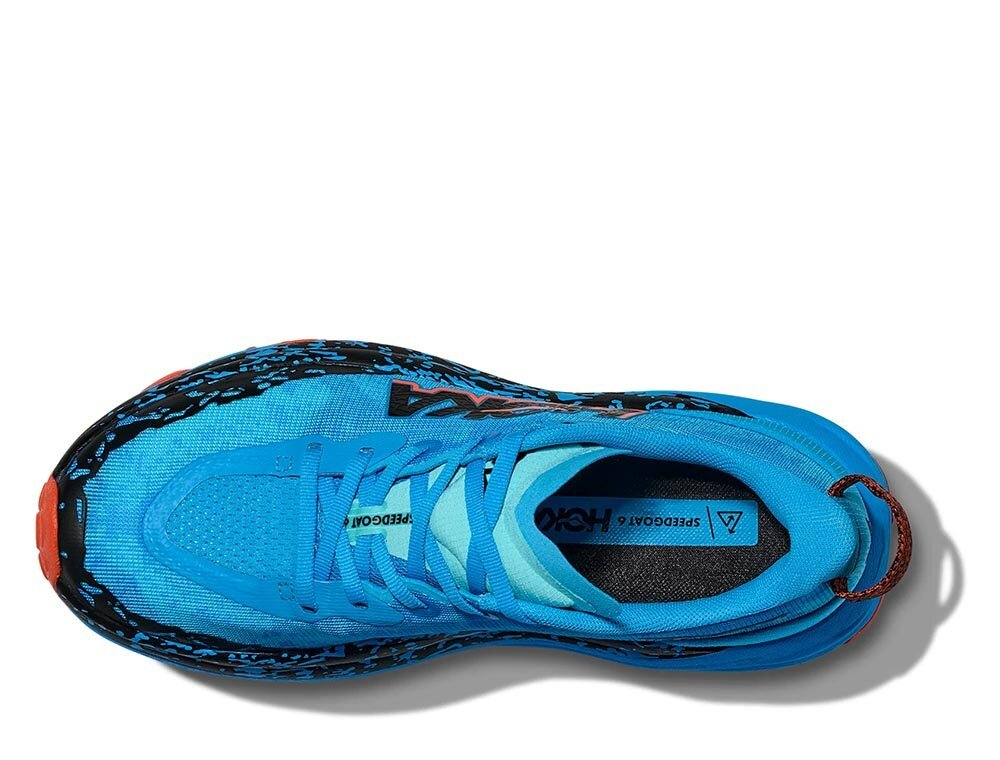 Кроссовки для бега женские Hoka Speedgoat 6 Сине-оранжевые