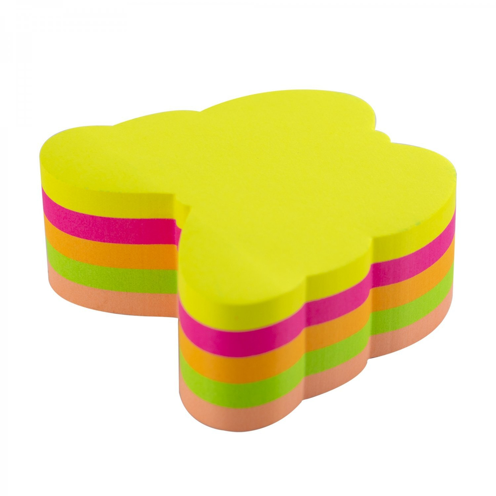 Блок для записей с клеевым краем, Alingar, 5 цв. 300л., в пленке т/у, "Фигурное ассорти"