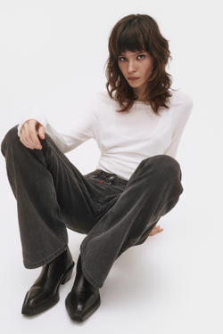 Джинсы женские bootcut серого цвета Woman Jeans Bootcut Dark grey