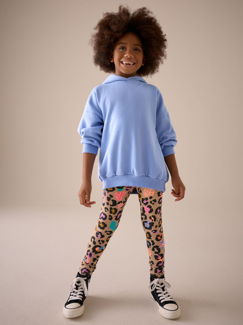 Толстовка удлиненная с капюшоном для девочки Next E61-673, Голубой