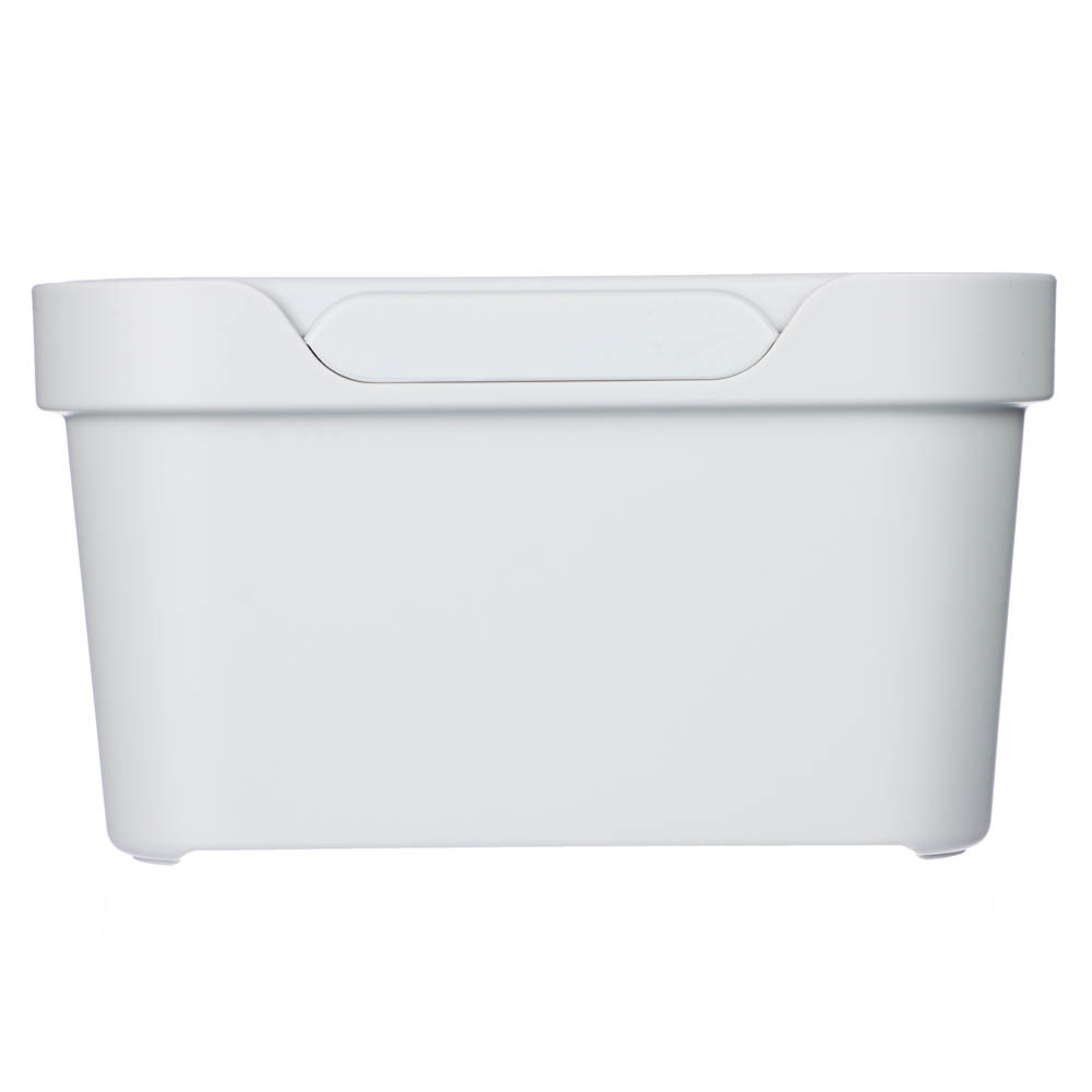Корзина с крышкой универсальная 1,9л LUXE, 18,9х13,2х11см, пластик, 3 цвета