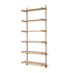 Модульный стеллаж Sitra, 6 полок из массива дуба с натуральной отделкой, 90 см