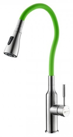 LM5082S-Green EXPERT Смеситель для кухни с поворотным изливом, сталь
