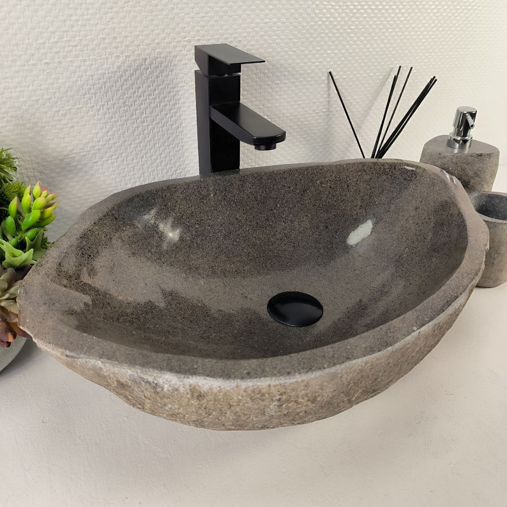 Раковина из речного камня RS-65411 53*36*15 0857