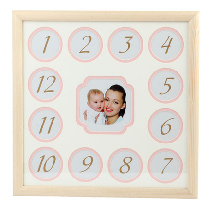 Image Art Серия Eco С22 30x30 1-ый Год Жизни, Розовый 12 фото 7x7 + 1 фото 9x9 художественное паспар