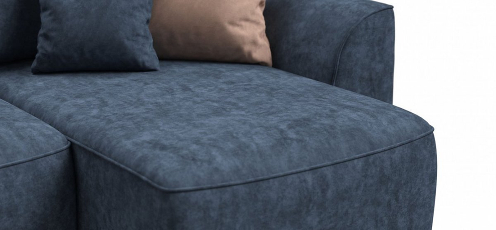 Угловой диван Кинг Велюр Роял синий