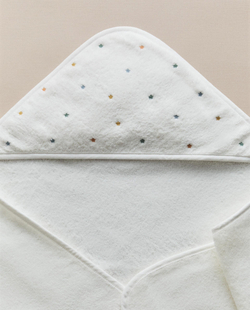 Zara Home Детское полотенце с капюшоном из хлопка, z amana biel, 80x80 см · 5650/423