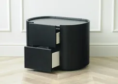 Тумба прикроватная Lagom 2 ящика ширина 60 см (черный)